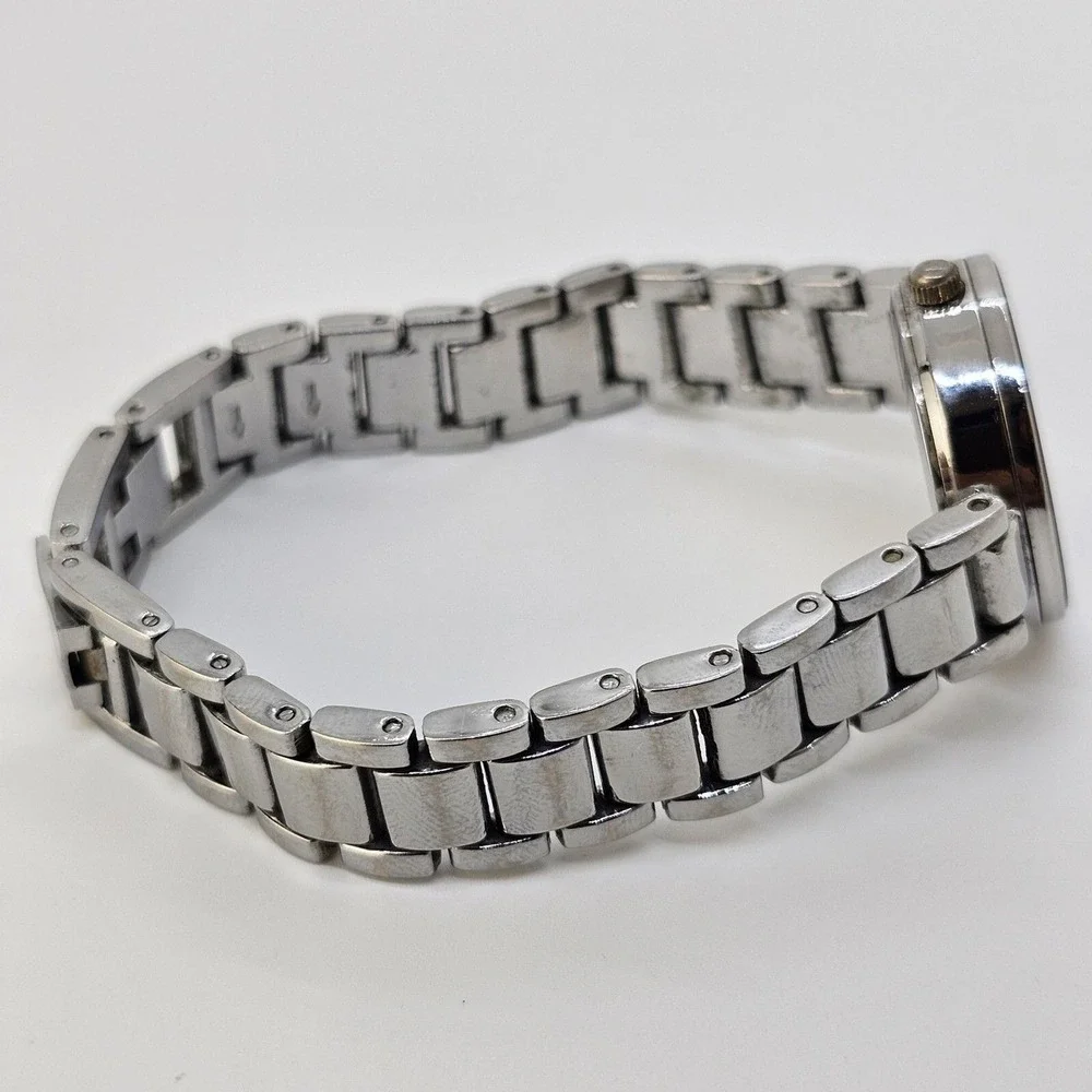 Anne Klein Diamond Women's 26MM White Dial Gray‎ Tone Bracelet 7